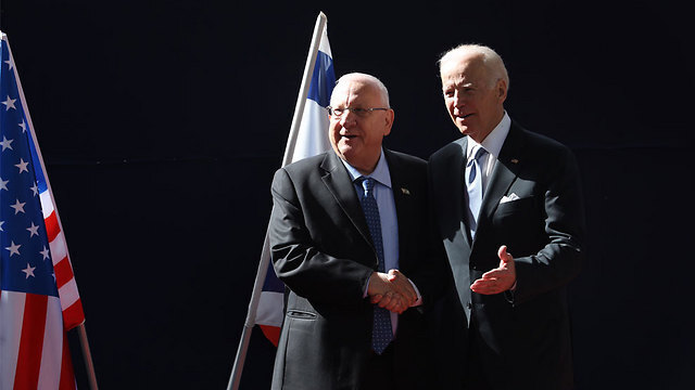 President Reuven Rivlin meeting with then-U.S> vice president Joe Biden in Jerusalem in 2016 