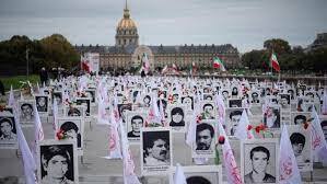 A ceremony commemorating Iranians executed in 1988, held in France in 2019