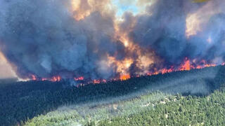 שריפת יער מחוז קולומביה הבריטית קנדה גל חום היסטורי