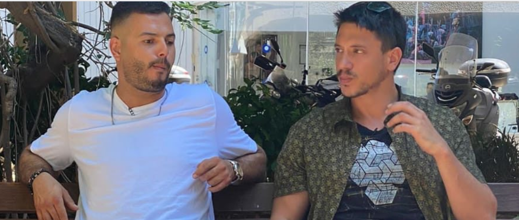 Sameh Zakout and Uriya Rosenman share the inner dialogue that many Jewish and Arabs have in 'Let's Talk Straight' (Photo: Joy Sela) Sameh Zakout and Uriya Rosenman share the inner dialogue that many Jewish and Arabs have in 'Let's Talk Straight'