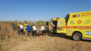 שני פצועים בהתרסקות מצנח רחיפה סמוך לקיבוץ שעלבים