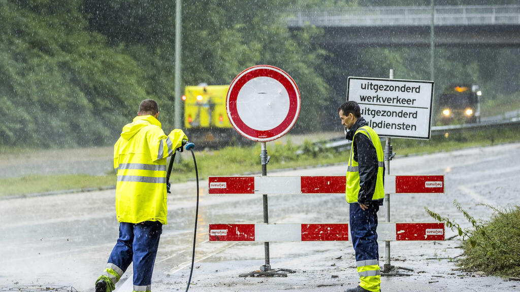 Блокированное шоссе в Нидерландах 