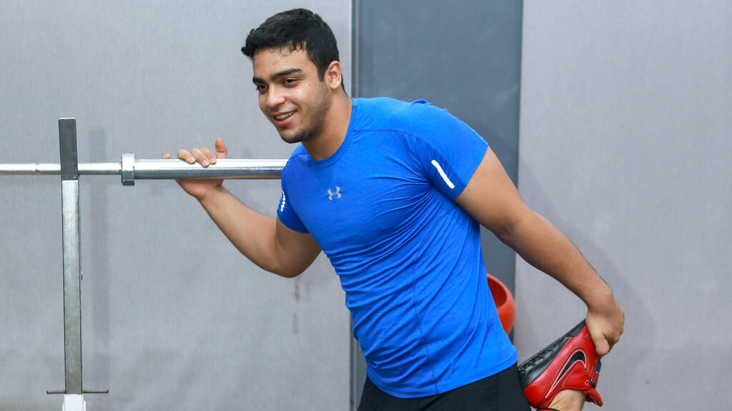 Gaza weight-lifter Mohammad Hamada 