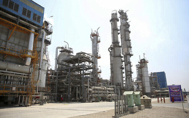 an Iranian petrochemical facility on the northern coast of the Persian Gulf, Iran 