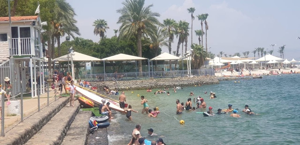 Пляж Ганим (Фото: мэрия Тверии) חוף גנים