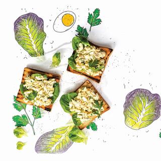 כריך סלט ביצים עם קארי 