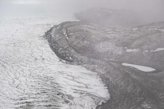 המסת קרח גרינלנד מדף קרח נמס אחרי מזג אוויר חם
