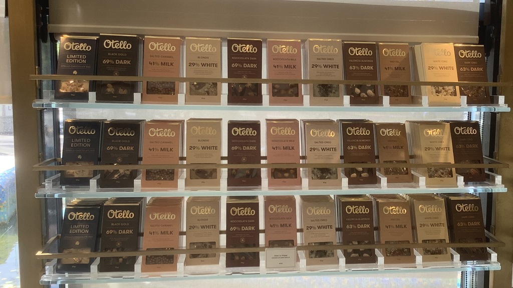 Otello’s own brand of chocolate bars