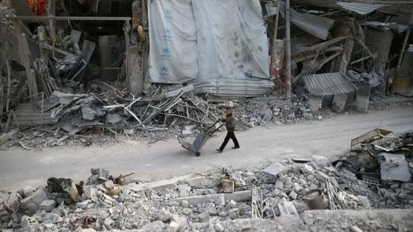 at the besieged town of Douma,
