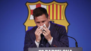 לאו מסי בוכה במבית העיתונאים