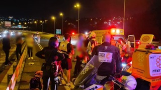 זירת תאונת הדרכים בה נהרג אופנוען בן 19