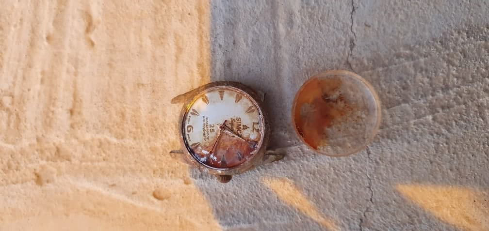 שעון שנמצא בחפירות ליד גבעת התחמושת