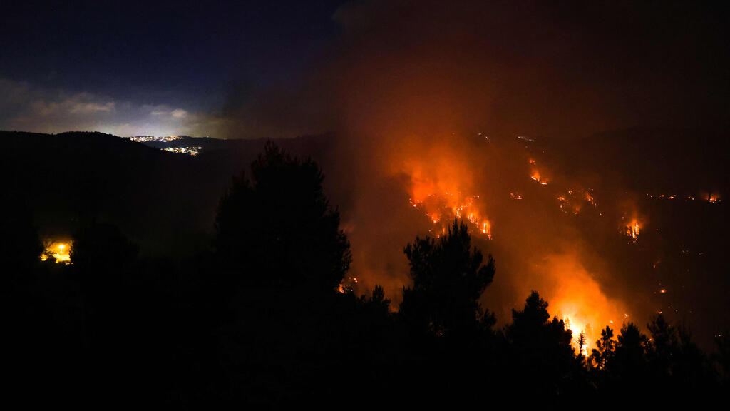 שריפה דליקה אש בית מאיר סמוך ל ירושלים