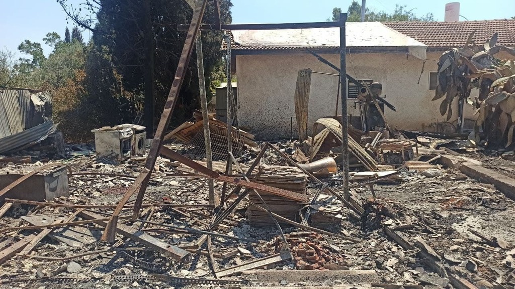 נזקי השריפה בגבעת יערים