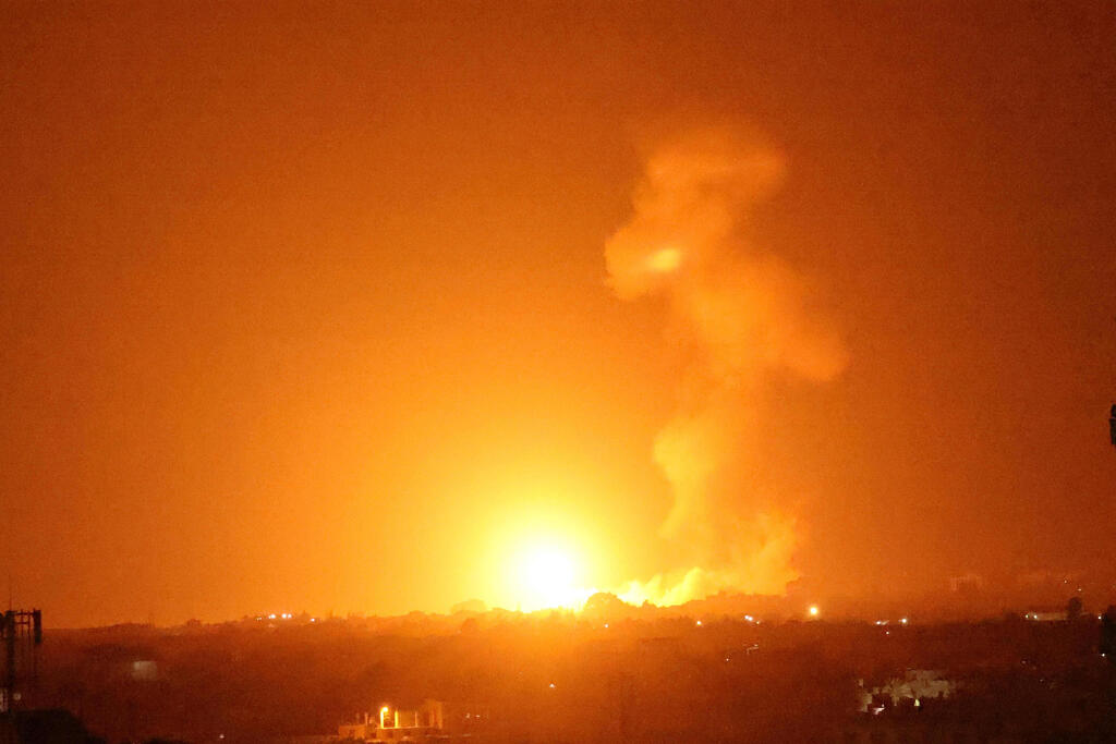 An IDF airstrike in Gaza following the launching of several arson balloons by terrorists in the enclave 