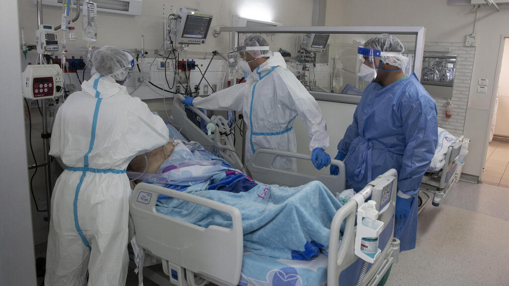 A coronavirus ward at the Barzilai Medical Center in Ashkelon last week 