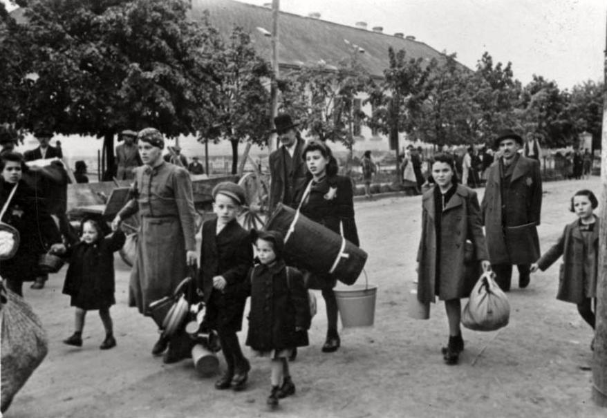Jews being deported from Stropkov, Slovakia on May 23, 1942