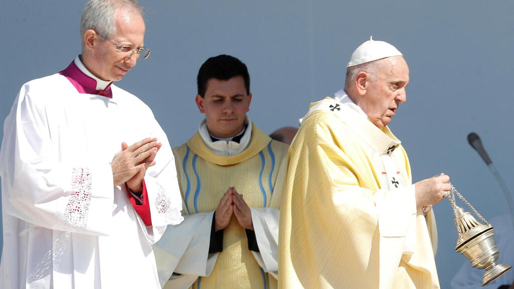 Pope Francis leads a mass in Heroes' Square, in Budapest, Hungary, September 12, 2021