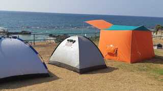 אוהלים פרטיים בגן הלאומי אכזיב
