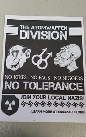 A poster made by the hate group Atomwaffen 
