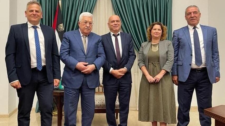 פגישת בכירי מרצ עם אבו מאזן ברמאללה