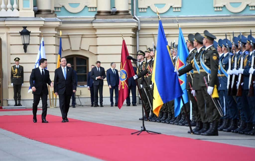 קבלת הפנים לנשיא הרצוג באוקראינה