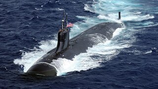 צוללת תקיפה גרעינית של ארה"ב הצי האמריקני  USS Connecticut ב האוקיינוס השקט ב-2009