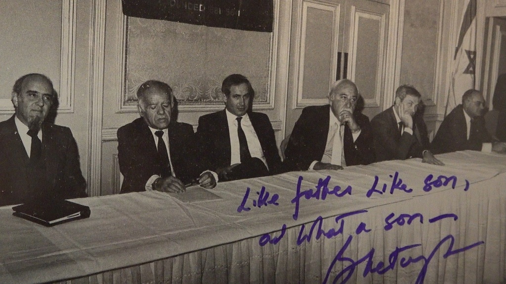 copy of a photo signed by Netanyahu and gifted to Amb. Friedman.