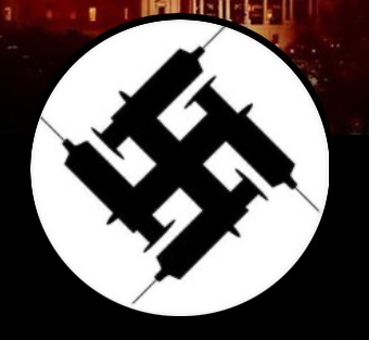 Syringe swastika featured on social media profile of a Texas fundraiser organizer for Georgia Republican U.S. Senate candidate Herschel Walker