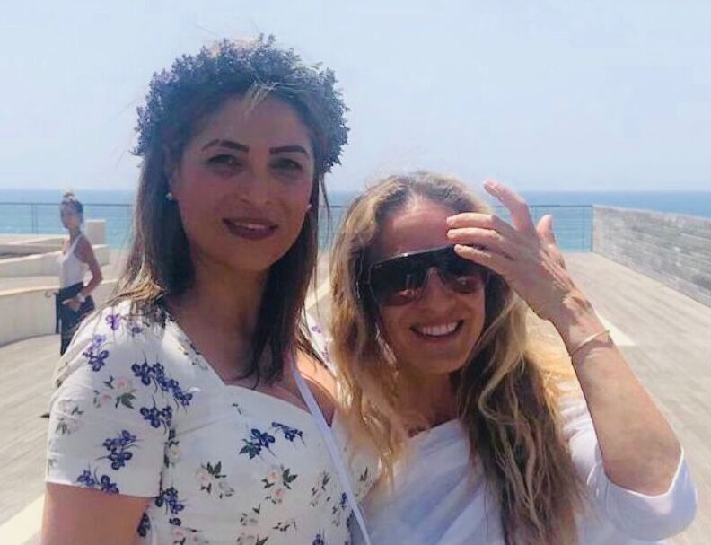 Sarah Jessica Parker with Doris Hifawi in Jaffa in 2019