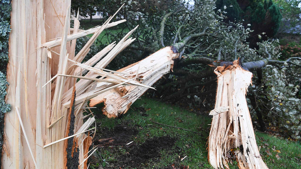סופה סערה נזקי הסופה אורור חבל ברטאן צרפת 