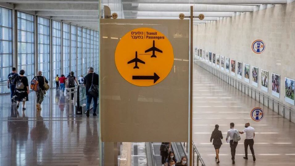 Ben Gurion Airport's arrival and departure corridors