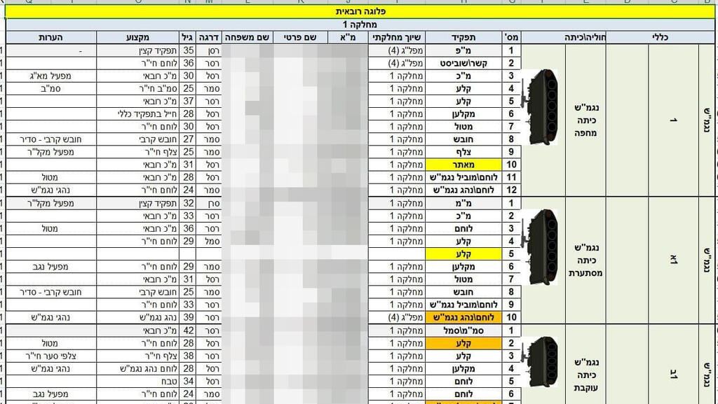 Списки, опубликованные хакерами הנתונים האישיים שנחשפו