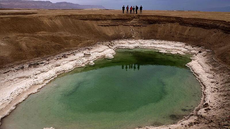   A sinkhole near the Dead Sea 