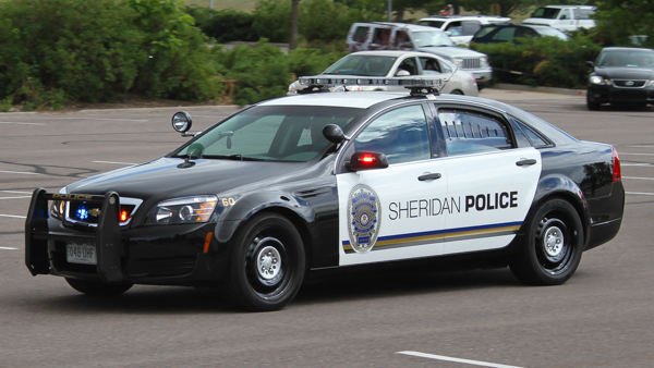 A Sheridan Police Department patrol car 