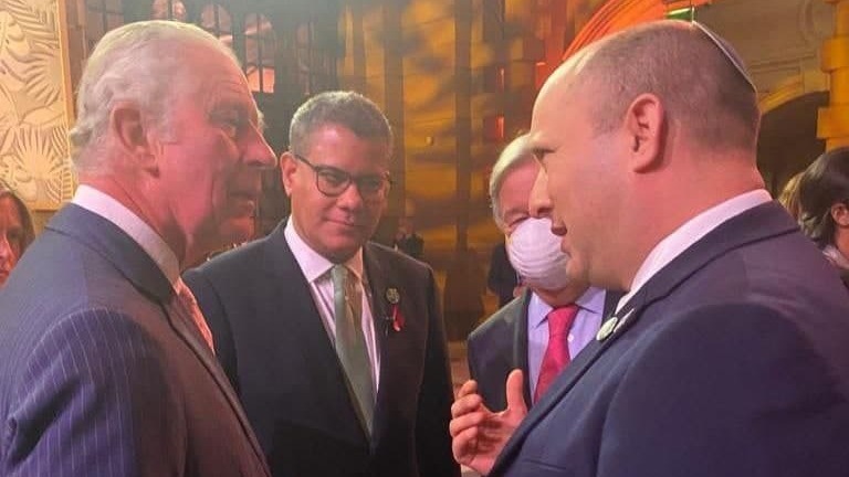 נפתלי בנט והנסיך צ'ארלס בוועידת האקלים