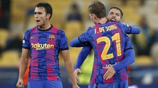 שחקני ברצלונה חוגגים