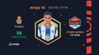 שחקן המחזור ה-13, אדריה פדרוסה