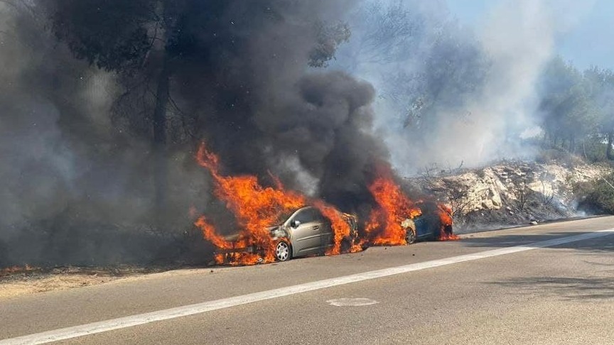 זירת השריפה בחיפה 