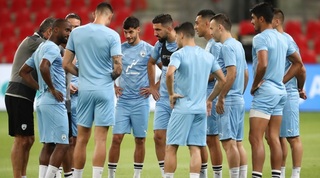 שחקני נבחרת ישראל באימון