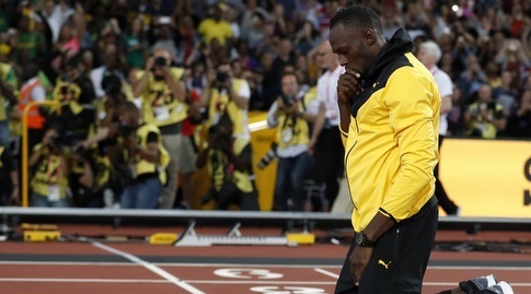 יוסיין בולט נפרד מהמסלול בלונדון