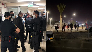 חצי חצי חצאים בית חולים סורוקה באר שבע רמב"ם חיפה התפרעות קטטה אלימות פצועים שוטרים