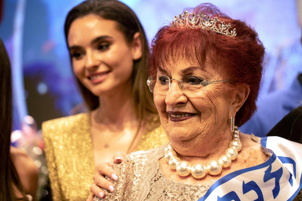 86-year-old Salina Steinfeld is crowned "Miss Holocaust Survivor" at the annual Holocaust survivors' beauty pageant in Jerusalem