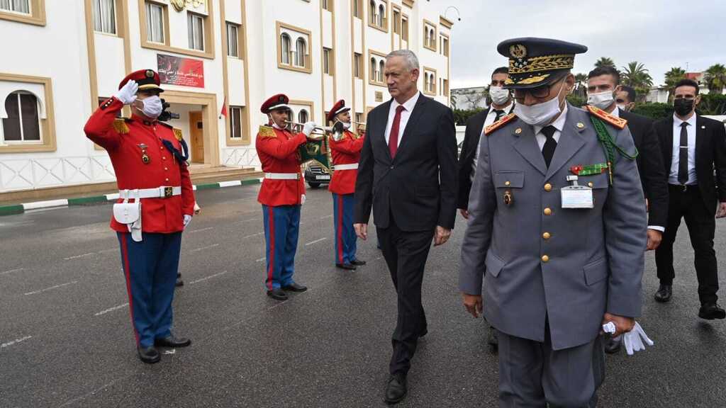 בני גנץ בביקור מדיני במרוקו עם שר ההגנה המרוקאי עבד אל-לטיף