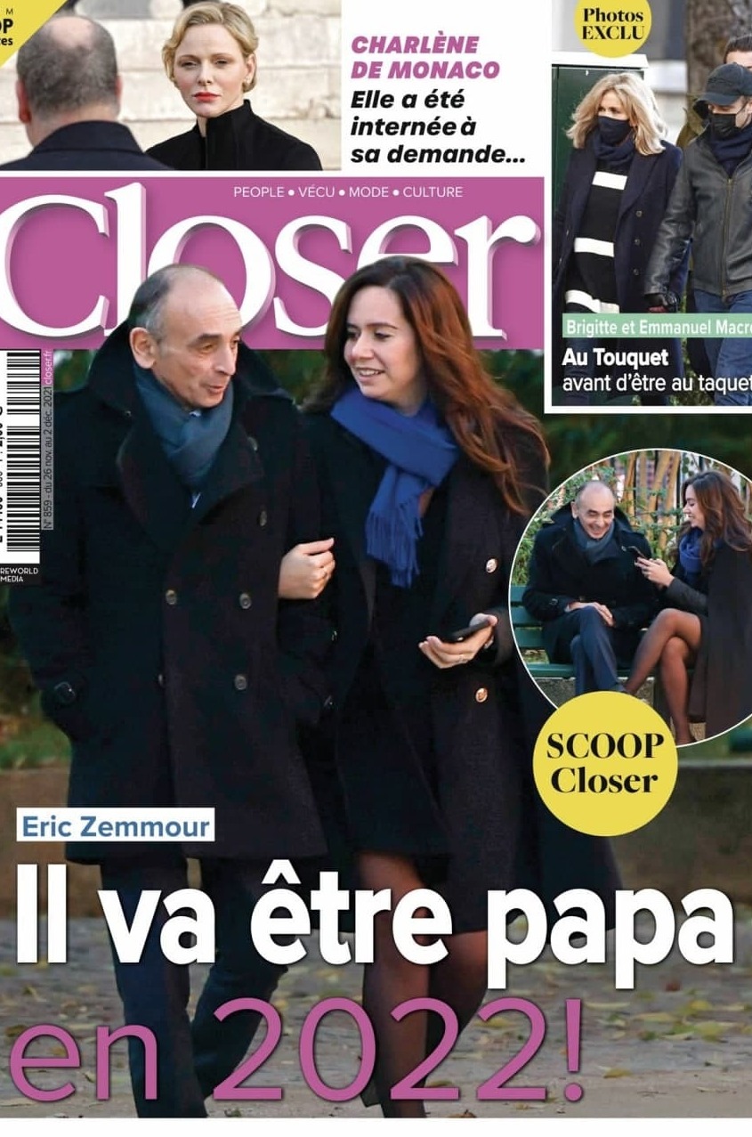 Обложка журнала с рассказом о внебрачном ребенке Земмура צרפת מגזין קלוזר קלוסר closer חושף אריק זמור הכניס להיריון את ה עוזרת שלו רומן מחוץ לנישואים