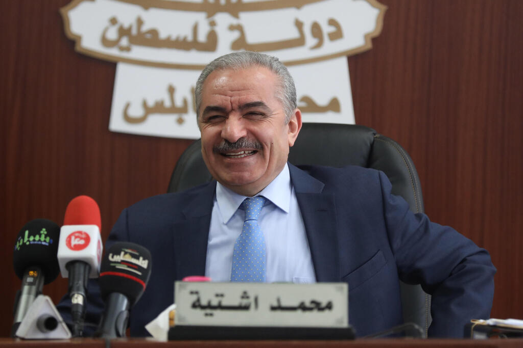 Palestinian Prime Minister Mohammad Shtayyeh during cabinet meeting held in Nablus on UN International Day of Solidarity with the Palestinian, Monday 