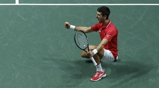 נובאק ג'וקוביץ' חוגג