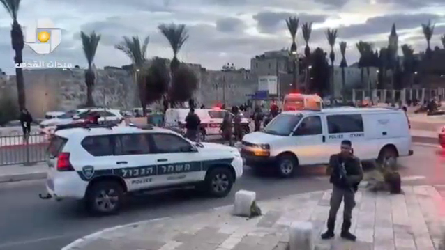 תיעוד מזירת הפיגוע בירושלים, המחבל מנוטרל