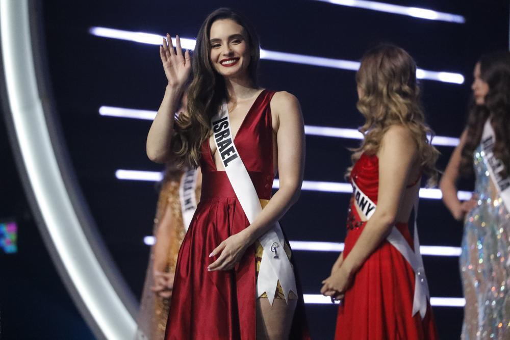 Israel's Noa Cochva takes part in the 70th Miss Universe pageant 