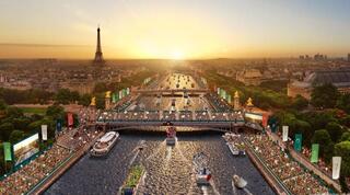 הדמיית טקס הפתיחה במשחקים האולימפיים בפאריס 2024